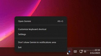Equipe do Google já está testando o Gemini na bandeja do Windows. Imagem: Windows Latest/Reprodução